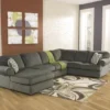 Signature Design By Ashley Jessa Place Pewter Sectional Sofa - Madison Seating -Furniture Sales Store Signature Design by Ashley Jessa Place Pewter Sectional Sofa