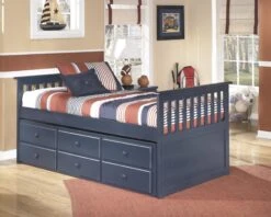 Signature Design By Ashley Leo Twin Trundle Bed - Madison Seating