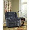 Signature Design By Ashley Ludden Power Rocker Recliner In Blue Twill - By Flash Furniture - Madison Seating