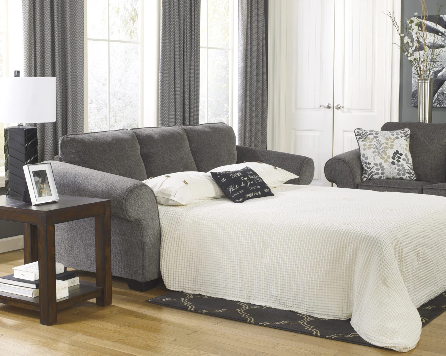 Signature Design By Ashley Makonnen Charcoal Queen Sofa Sleeper - Madison Seating 3 Signature Design By Ashley Makonnen Charcoal Queen Sofa Sleeper - Madison Seating