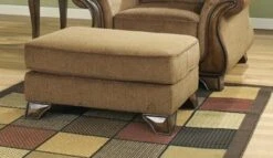 Signature Design By Ashley Montgomery Mocha Ottoman - Madison Seating