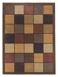 Signature Design By Ashley Patchwork Brown Rug - Madison Seating
