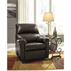 Signature Design By Ashley Talco Rocker Recliner In Gunmetal Faux Leather - By Flash Furniture - Madison Seating